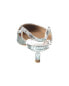 Фото #3 товара Michael Kors Collection Hallie Leather Sandal Women's Silver 38