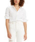 ფოტო #1 პროდუქტის The Classic Cotton Box-Pleat-Back Long-Sleeve Shirt