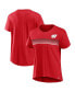 ფოტო #2 პროდუქტის Women's Red Wisconsin Badgers Tie Breaker T-shirt