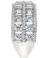 ფოტო #3 პროდუქტის Diamond Double Row Anniversary Ring (2 ct. t.w.) in 14k White Gold