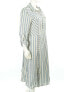 ECI 123740 Womens Ivory/Blue/Black Striped Long Sleeve Casual Shirt Dress Size 4 - фото #2