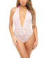 Women's Aria Mesh Plunge Halter Teddy