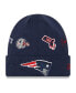 Фото #1 товара Big Boys and Girls Navy New England Patriots Identity Cuffed Knit Hat