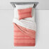 Фото #2 товара Twin Waffle Striped Comforter Set Pink - Pillowfort