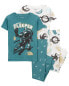 Фото #2 товара Toddler 4-Piece Astronaut 100% Snug Fit Cotton Pajamas 2T