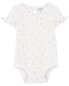 Baby Strawberry Print Pointelle Bodysuit 9M