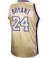 Men's Kobe Bryant Gold-Tone Los Angeles Lakers Hall of Fame Class of 2020 #24 Authentic Hardwood Classics Jersey