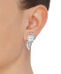 Cultured Freshwater Pearl (10mm) & Cubic Zirconia Drop Earrings in Sterling Silver