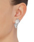 Фото #2 товара Cultured Freshwater Pearl (10mm) & Cubic Zirconia Drop Earrings in Sterling Silver