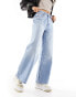 Фото #14 товара ASOS DESIGN Petite wide leg dad jeans in blue wash