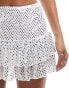 Miss Selfridge sparkly ruffle detail skort