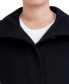ფოტო #8 პროდუქტის Womens Stand-Collar Single-Breasted Wool Blend Coat