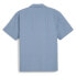 Фото #4 товара Puma Mmq Seersucker Short Sleeve Button Up Shirt Mens Blue Casual Tops 62401620