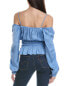 Фото #2 товара Bella Dahl Smocked Bodice Top Women's