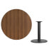 Фото #2 товара 42'' Round Walnut Laminate Table Top With 24'' Round Table Height Base