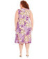 Фото #2 товара Plus Size Floral-Print Jersey Dress