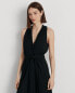 Фото #2 товара LAUREN Ralph Lauren Crepe Halter Midi Dress 12 Black 305073