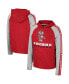ფოტო #1 პროდუქტის Big Boys Red Wisconsin Badgers Ned Raglan Long Sleeve Hooded T-shirt