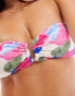 Vero Moda mix and match bandeau bikini top in bright watercolour print Dutch Canal Asta-Muster, S - EU 36 - фото #4