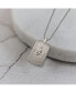 White Bronze-plated Moveable Compass Dog Tag Chain Necklace