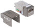 Intellinet Keystone Jack - Cat6 - FTP - Tooless - Locking Function - Metallic - Flat - Stainless steel - RJ-45 - Female - Gold - 22/26