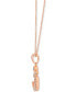 Nude Diamond (1/4 ct. t.w.) & Chocolate Diamond Accent Om Symbol Pendant Necklace in 14k Rose Gold, 18" + 2" extender