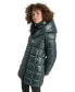 ფოტო #3 პროდუქტის Women's Bibbed Shawl-Collar Packable Shine Puffer Coat