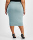 ფოტო #2 პროდუქტის Trendy Plus Size Bodycon Jersey Midi Skirt, Created for Macy's
