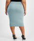 Trendy Plus Size Bodycon Jersey Midi Skirt, Created for Macy's