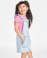 Little Girls Zinnia Winged Denim Jumper, Created for Macy's