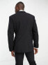 Noak 'Verona' wool-rich slim tuxedo suit jacket in black