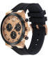 ფოტო #2 პროდუქტის Men's Swiss Chronograph Bold Black Silicone Strap Watch 44mm