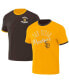 Фото #1 товара Men's Darius Rucker Collection by Brown, Gold Distressed San Diego Padres Two-Way Ringer Reversible T-shirt