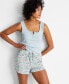Фото #1 товара Пижама State of Day женские шорты для сна с принтом XS-3X, созданные для Macy's