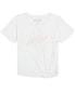 ფოტო #1 პროდუქტის Little Girls Script Short Sleeve Tie Front T-shirt