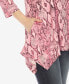 ფოტო #9 პროდუქტის Women's Snake Print Cold Shoulder Tunic