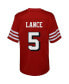 Big Boys Trey Lance Scarlet San Francisco 49Ers Alternate Game Jersey