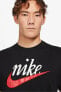 Фото #3 товара Sportswear Futura Swoosh Logo T Shirt Unisex Baskılı Tişört Siyah