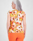 ფოტო #2 პროდუქტის Women's Printed Cowlneck Blouse