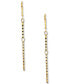 ფოტო #1 პროდუქტის Gold-Tone Box Link Chain Linear Drop Earrings