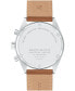 Men's Datron Swiss Quartz Chrono Cognac Leather Watch 40mm
