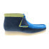 Фото #2 товара Clarks Wallabee Boot 26163073 Mens Blue Suede Lace Up Chukkas Boots