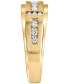 Фото #4 товара Кольцо Macy's men's Diamond Band Yellow Gold.