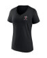 ფოტო #2 პროდუქტის Women's Black New Orleans Saints Team Mother's Day V-Neck T-shirt