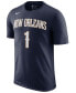 ფოტო #2 პროდუქტის Men's Zion Williamson Navy New Orleans Pelicans 2019,2020 Name & Number Performance T-shirt