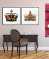 Crown with Round Arches, Crown with Curved Spires Reverse Printed Art Glass and Anodized Aluminum Frame Wall Art, 60" x 20" x 1.5"