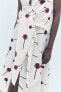 Фото #4 товара Платье-рубашка из поплина с принтом — zw collection ZARA