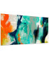 Tidal Abstract 1 and 2 Frameless Free Floating Tempered Glass Panel Graphic Wall Art, 48" x 24" x 0.2"