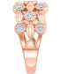 ფოტო #5 პროდუქტის EFFY® Diamond Bezel Openwork Ring (1/4 ct. t.w.) in 14k Rose Gold