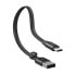 Фото #3 товара Płaski kabel przewód USB USB-C z uchwytem 2A 23CM czarny